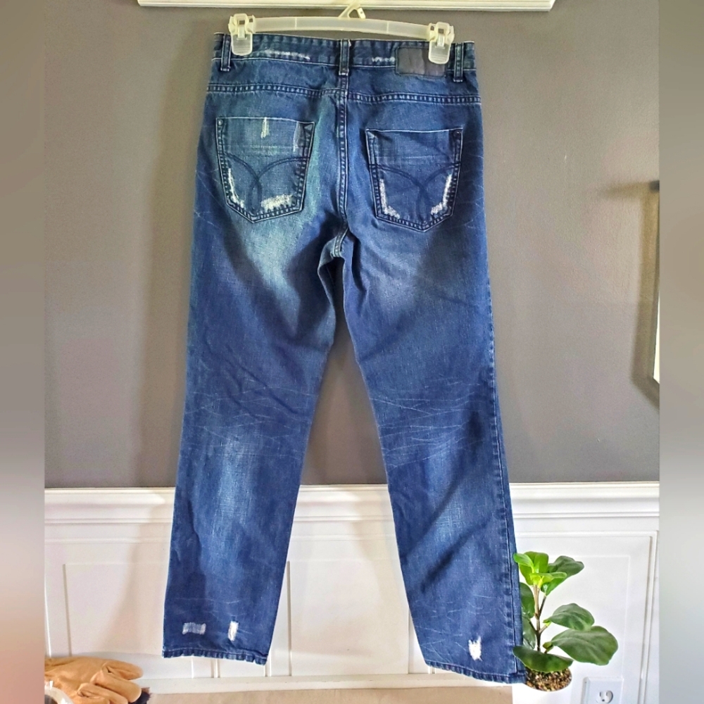 CALVIN KLEIN JEANS Distressed Slim Straight 33 - Picture 2 of 7
